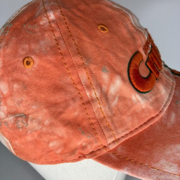 Orange Crush Adjustable Distressed Women's Hat - Picture 5 of 13